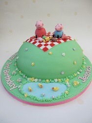 peppa pig and george birthday cake